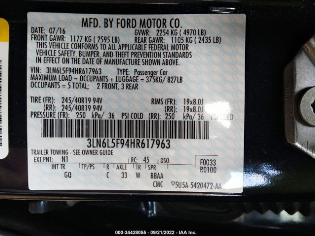 Photo 8 VIN: 3LN6L5F94HR617963 - LINCOLN MKZ 