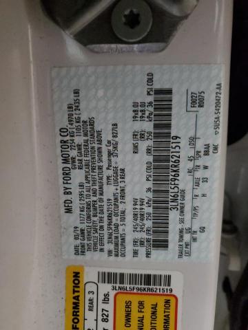 Photo 11 VIN: 3LN6L5F96KR621519 - LINCOLN MKZ RESERV 