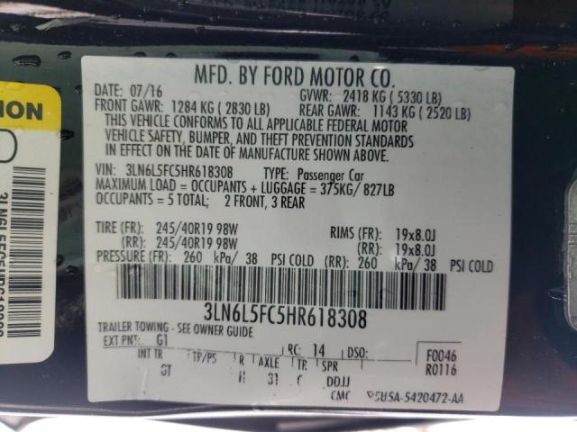 Photo 9 VIN: 3LN6L5FC5HR618308 - LINCOLN MKZ RESERV 