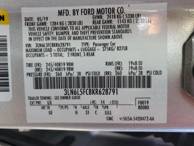 Photo 12 VIN: 3LN6L5FC8KR628791 - LINCOLN MKZ RESERV 