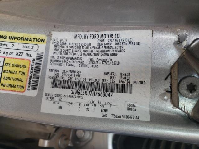 Photo 9 VIN: 3LN6L5KU7HR660042 - LINCOLN MKZ HYBRID 