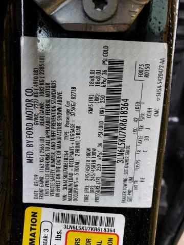 Photo 9 VIN: 3LN6L5KU7KR618364 - LINCOLN MKZ 