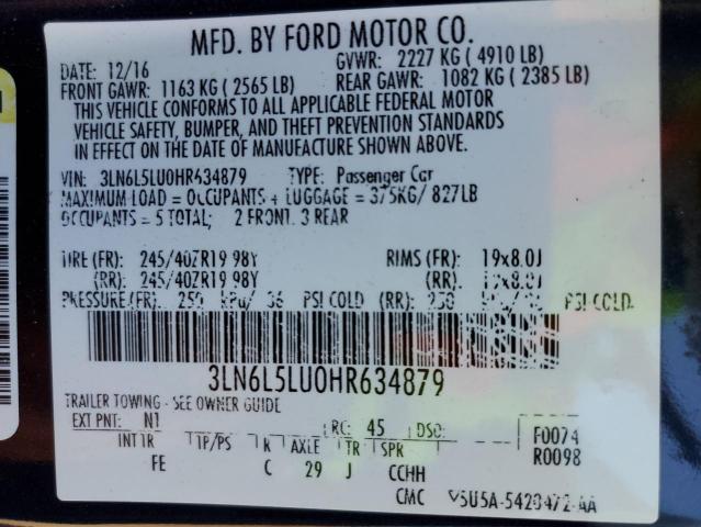 Photo 12 VIN: 3LN6L5LU0HR634879 - LINCOLN MKZ HYBRID 