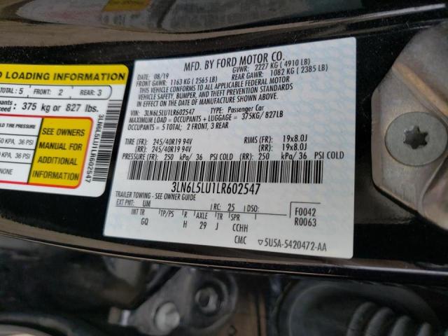 Photo 9 VIN: 3LN6L5LU1LR602547 - LINCOLN MKZ RESERV 