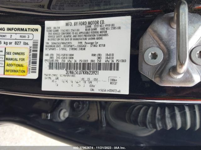 Photo 8 VIN: 3LN6L5LU7KR623921 - LINCOLN MKZ HYBRID 