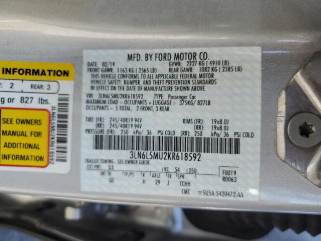 Photo 11 VIN: 3LN6L5MU2KR618592 - LINCOLN MKZ RESERV 