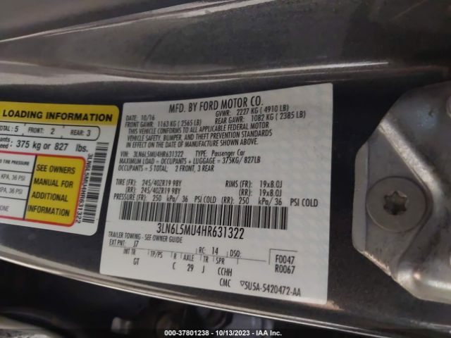 Photo 8 VIN: 3LN6L5MU4HR631322 - LINCOLN MKZ HYBRID 