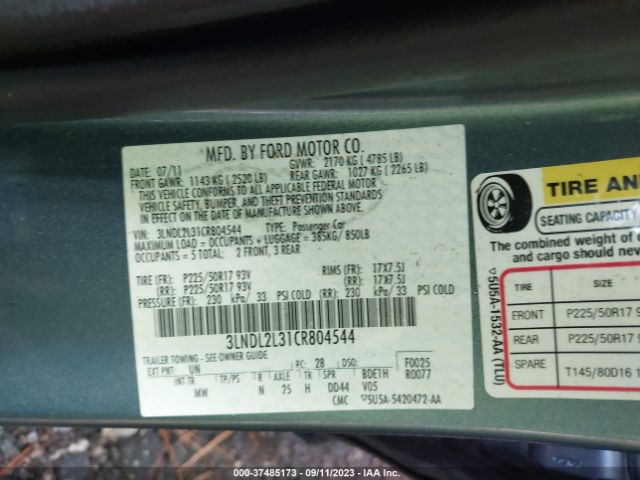 Photo 8 VIN: 3LNDL2L31CR804544 - LINCOLN MKZ HYBRID 