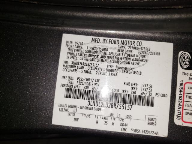 Photo 9 VIN: 3LNDL2L32BR755157 - LINCOLN MKZ HYBRID 