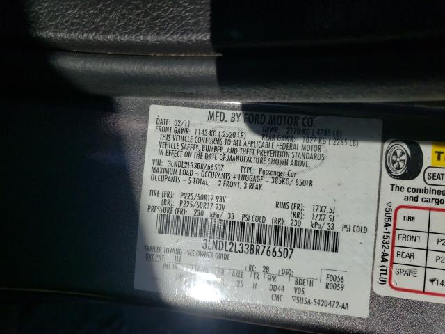 Photo 9 VIN: 3LNDL2L33BR766507 - LINCOLN MKZ HYBRID 