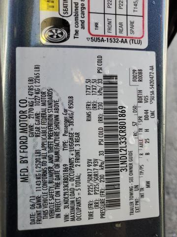 Photo 12 VIN: 3LNDL2L33CR801869 - LINCOLN MKZ HYBRID 