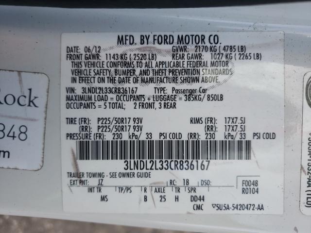 Photo 9 VIN: 3LNDL2L33CR836167 - LINCOLN MKZ HYBRID 