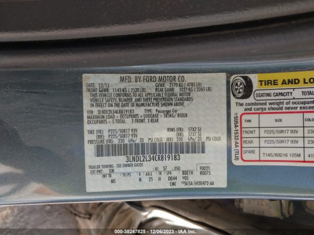 Photo 8 VIN: 3LNDL2L34CR819183 - LINCOLN MKZ HYBRID 