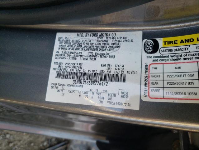 Photo 9 VIN: 3LNDL2L35BR776472 - LINCOLN MKZ HYBRID 