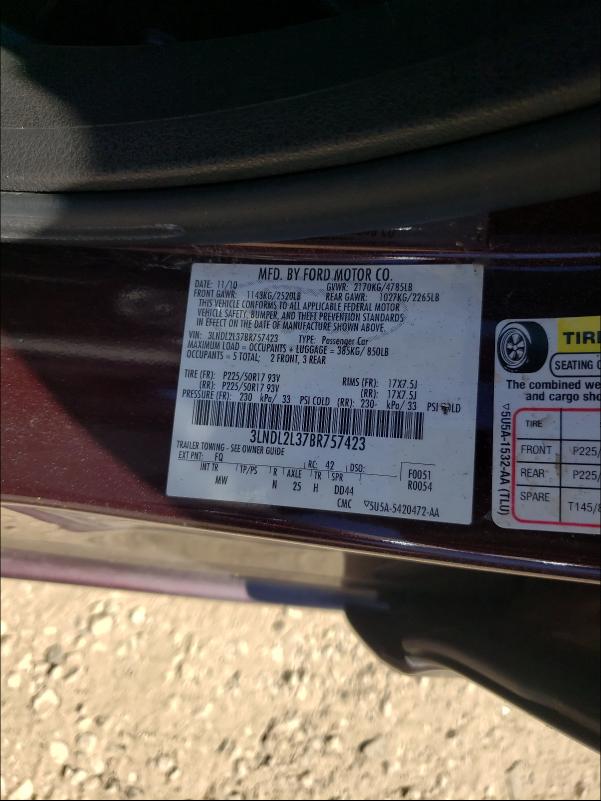 Photo 9 VIN: 3LNDL2L37BR757423 - LINCOLN MKZ HYBRID 