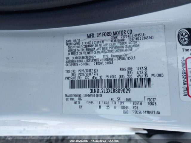 Photo 8 VIN: 3LNDL2L3XCR809029 - LINCOLN MKZ HYBRID 