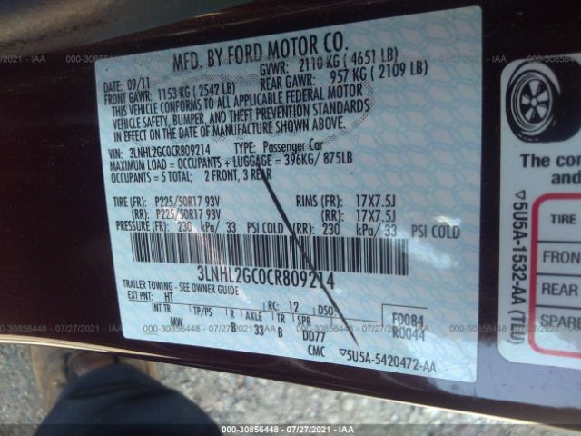 Photo 8 VIN: 3LNHL2GC0CR809214 - LINCOLN MKZ 