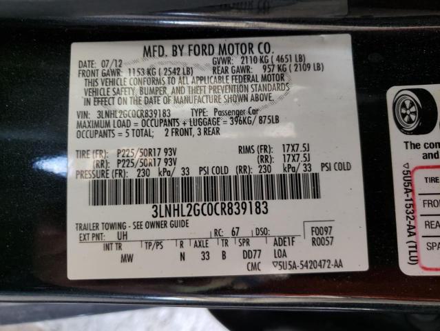 Photo 9 VIN: 3LNHL2GC0CR839183 - LINCOLN MKZ 