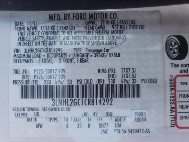 Photo 11 VIN: 3LNHL2GC1CR814292 - LINCOLN MKZ 