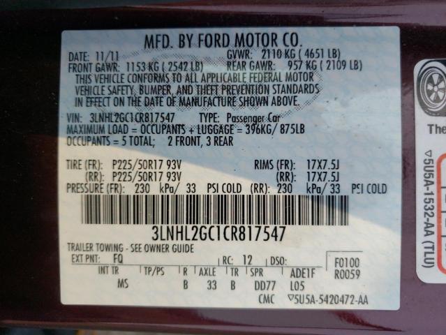 Photo 11 VIN: 3LNHL2GC1CR817547 - LINCOLN MKZ 