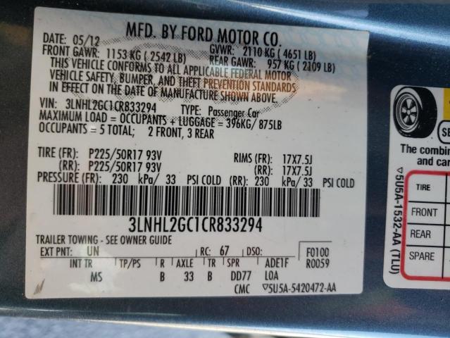 Photo 11 VIN: 3LNHL2GC1CR833294 - LINCOLN MKZ 