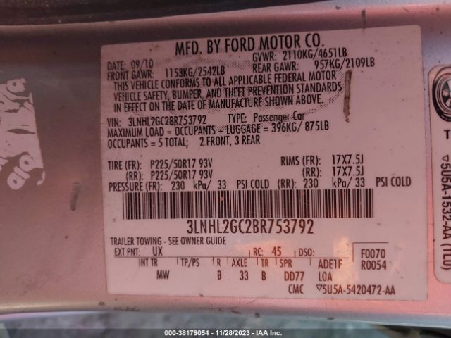 Photo 8 VIN: 3LNHL2GC2BR753792 - LINCOLN MKZ 