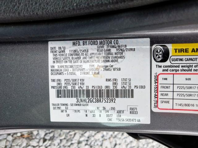 Photo 9 VIN: 3LNHL2GC3BR752392 - LINCOLN MKZ 