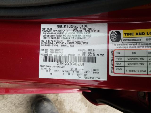 Photo 9 VIN: 3LNHL2GC3CR806338 - LINCOLN MKZ 