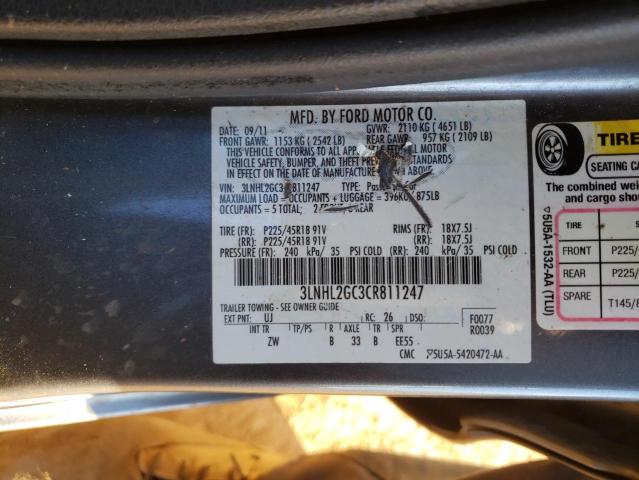 Photo 9 VIN: 3LNHL2GC3CR811247 - LINCOLN MKZ 