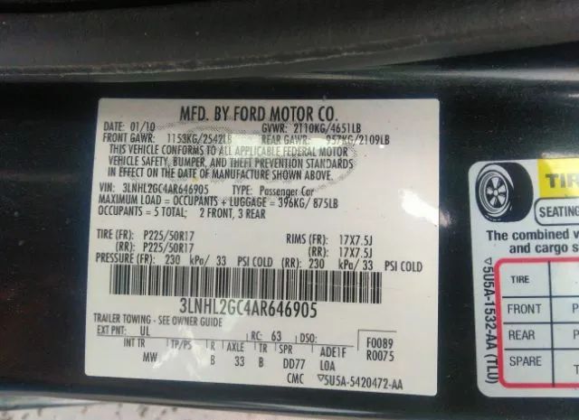 Photo 8 VIN: 3LNHL2GC4AR646905 - LINCOLN MKZ 