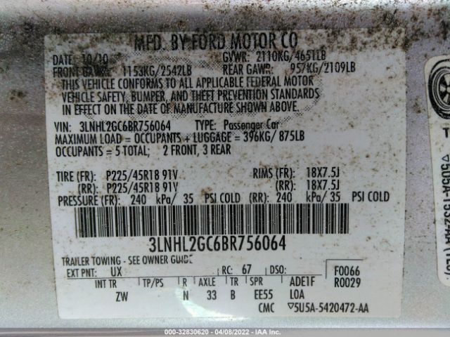 Photo 8 VIN: 3LNHL2GC6BR756064 - LINCOLN MKZ 