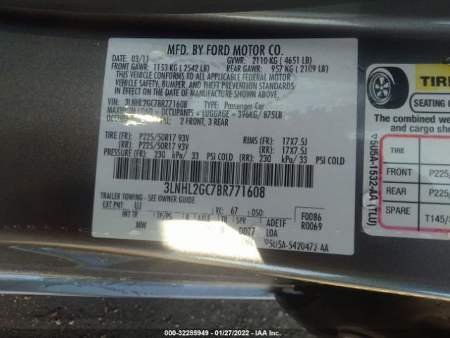 Photo 8 VIN: 3LNHL2GC7BR771608 - LINCOLN MKZ 