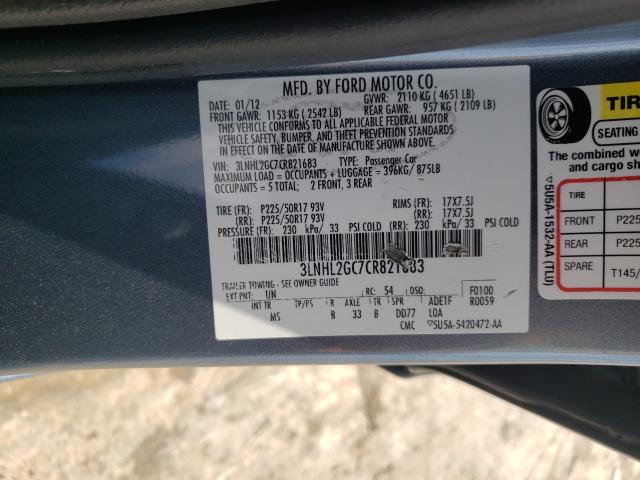 Photo 9 VIN: 3LNHL2GC7CR821683 - LINCOLN MKZ 