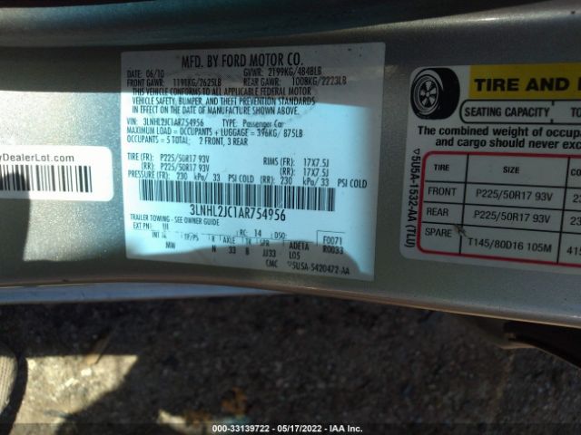 Photo 8 VIN: 3LNHL2JC1AR754956 - LINCOLN MKZ 