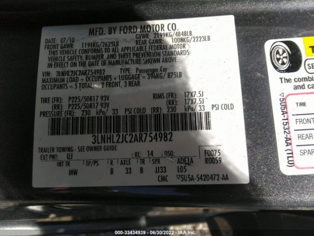 Photo 8 VIN: 3LNHL2JC2AR754982 - LINCOLN MKZ 