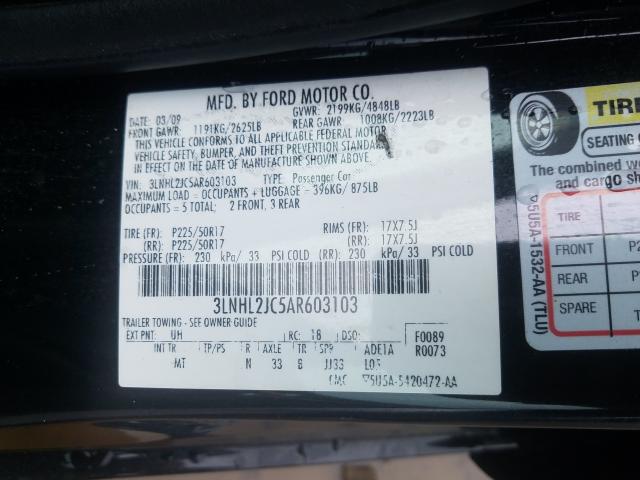 Photo 9 VIN: 3LNHL2JC5AR603103 - LINCOLN MKZ 