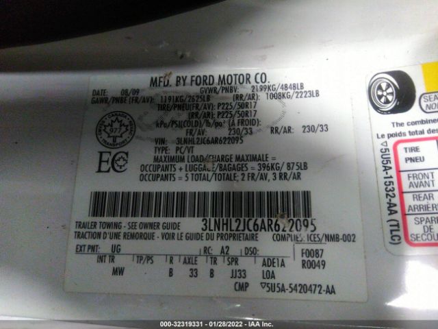 Photo 8 VIN: 3LNHL2JC6AR622095 - LINCOLN MKZ 