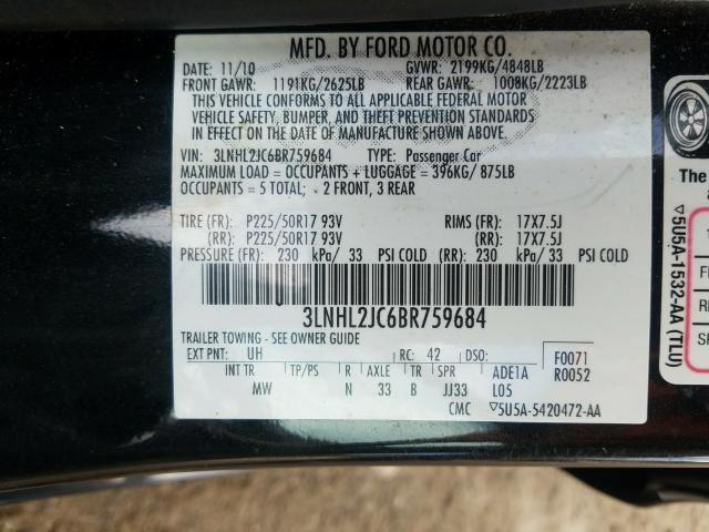 Photo 9 VIN: 3LNHL2JC6BR759684 - LINCOLN MKZ 