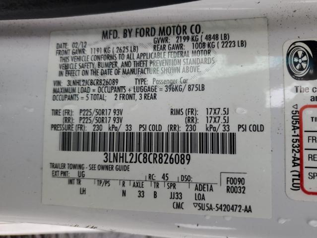 Photo 12 VIN: 3LNHL2JC8CR826089 - LINCOLN MKZ 