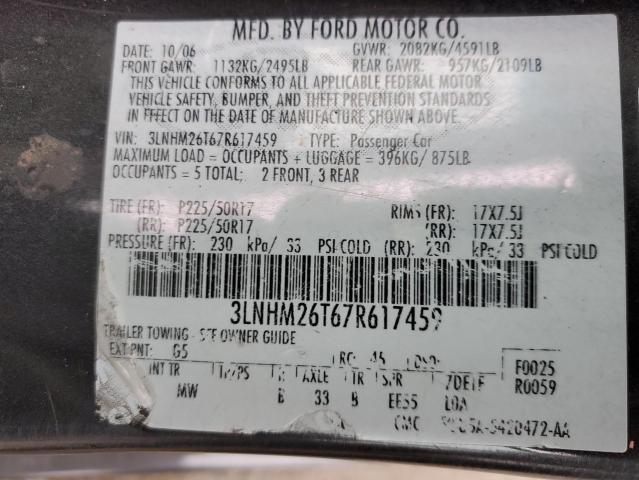 Photo 12 VIN: 3LNHM26T67R617459 - LINCOLN MKZ 