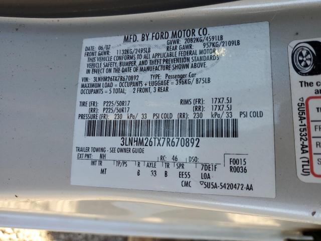 Photo 11 VIN: 3LNHM26TX7R670892 - LINCOLN MKZ 