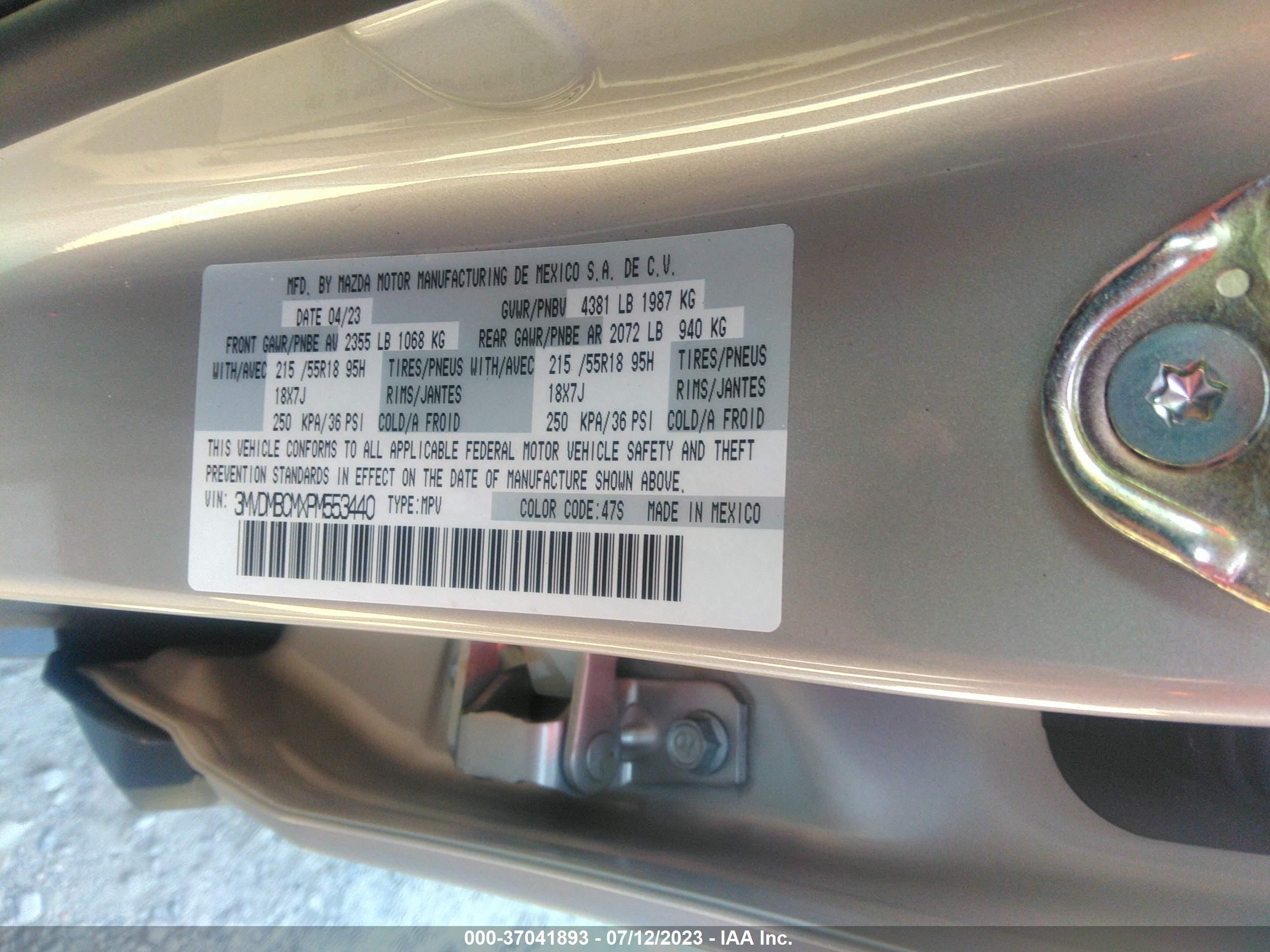 Photo 8 VIN: 3MVDMBCMXPM553440 - MAZDA CX-30 