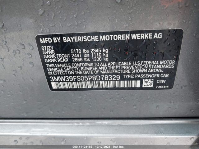 Photo 8 VIN: 3MW39FS05P8D78329 - BMW 330E 