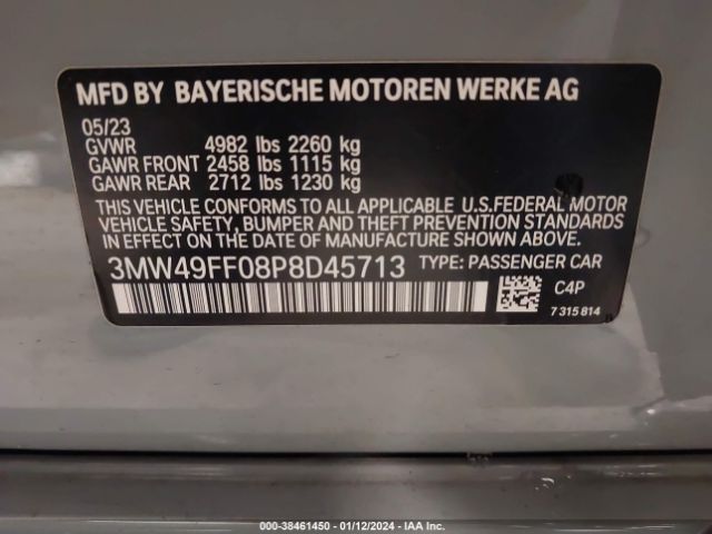 Photo 8 VIN: 3MW49FF08P8D45713 - BMW 3 SERIES 