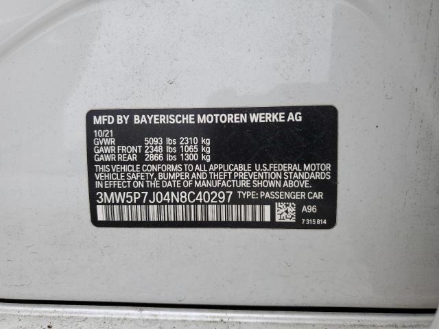 Photo 11 VIN: 3MW5P7J04N8C40297 - BMW 3 SERIES 