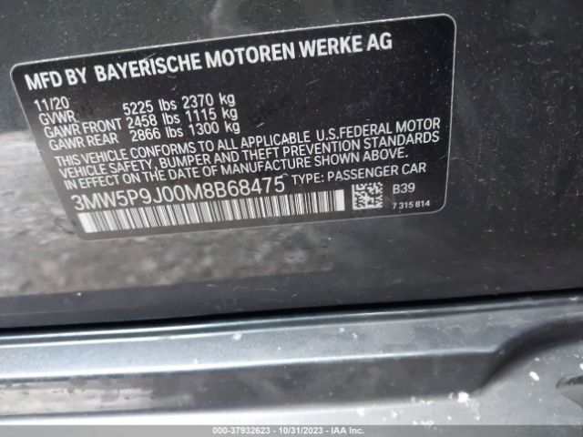 Photo 8 VIN: 3MW5P9J00M8B68475 - BMW 3 SERIES 