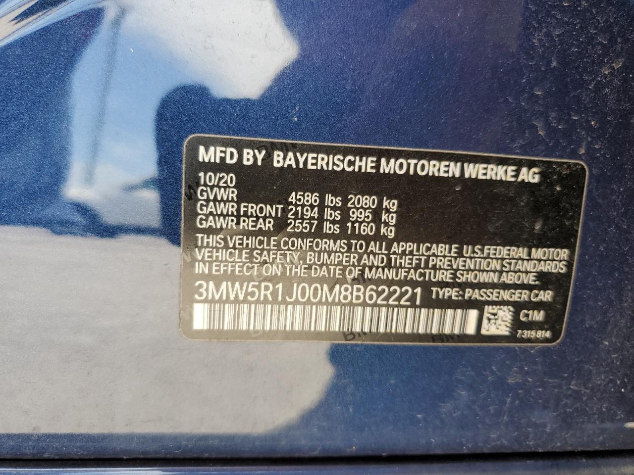 Photo 12 VIN: 3MW5R1J00M8B62221 - BMW 3ER 