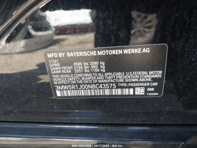 Photo 8 VIN: 3MW5R1J00N8C43575 - BMW 330I 