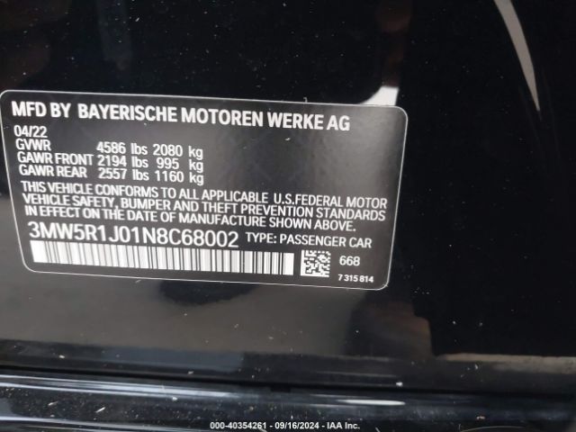 Photo 8 VIN: 3MW5R1J01N8C68002 - BMW 330I 