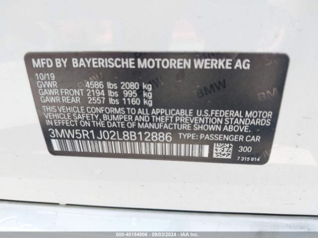 Photo 8 VIN: 3MW5R1J02L8B12886 - BMW 330I 